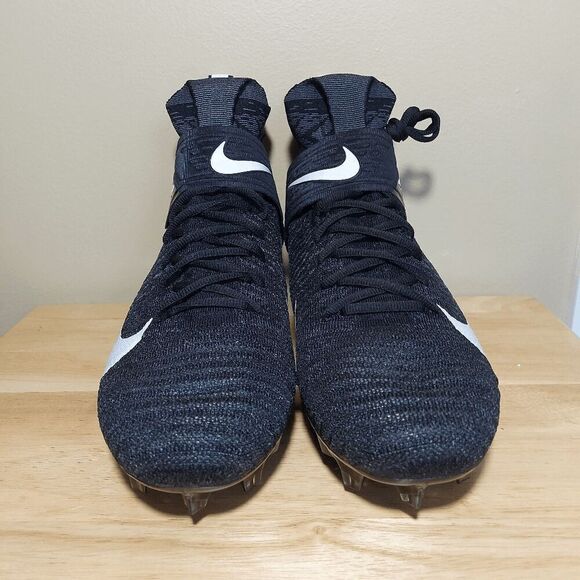 Nike Alpha Menace Elite 2 Flyknit Football Cleats Black White AO3374-001 Men's - Picture 2 of 7